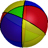 Proving that the
                        area of a spherical triangle is proportional to
                        its angular excess