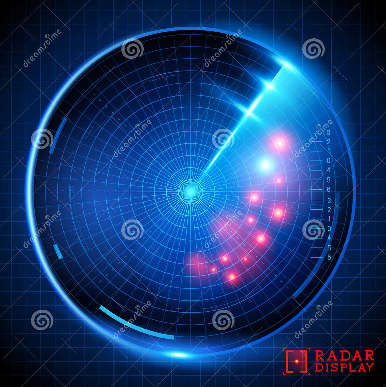 blue-vector-radar-display-illustration