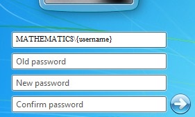 Change Password window