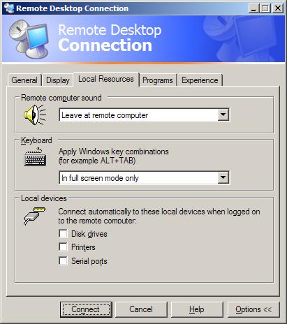 RDP Local Resources