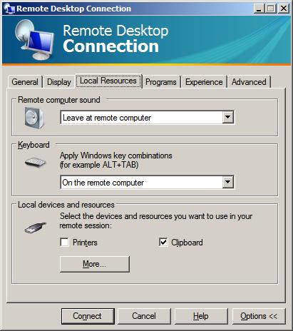 RDP Local Resources