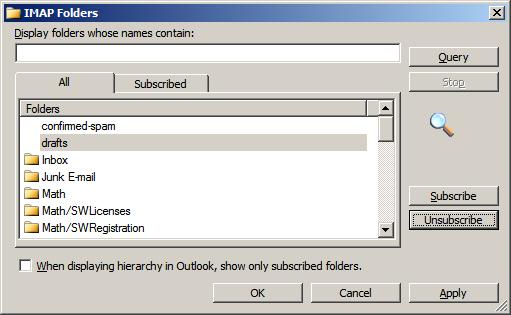Subscibe folders