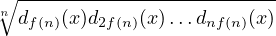 ∘ -------------------------
n df(n)(x )d2f(n)(x)...dnf(n)(x)