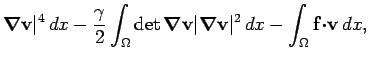 $\displaystyle \mbox {\boldmath$ \nabla $} \mathbf{v} \vert^4 \, dx
- \frac {\g...
...2 \, dx - \int_{\Omega}\mathbf{f} \mbox {\boldmath$ \cdot $} \mathbf{v} \, dx, $