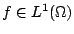 $ f \in L^1(\Omega)$